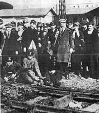 Protesta dei ferrovieri in Italia nel 1919